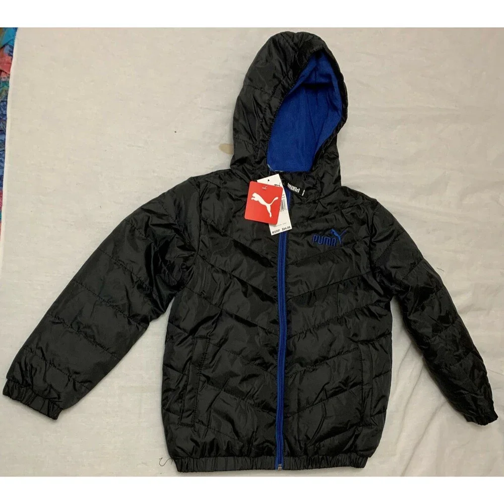 NWT PUMA BOYS HOODED JACKET COAT SIZE 7